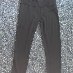 Girls Black Cropped Ivivva Leggings